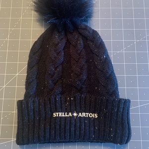 Stella Artois Black Pompom Beanie